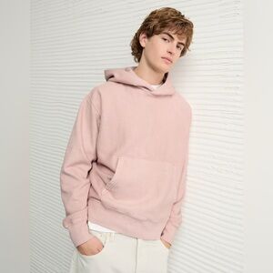 American Eagle Men’s Laidback Luxe Heavyweight Hoodie Dusty Rose Size Small